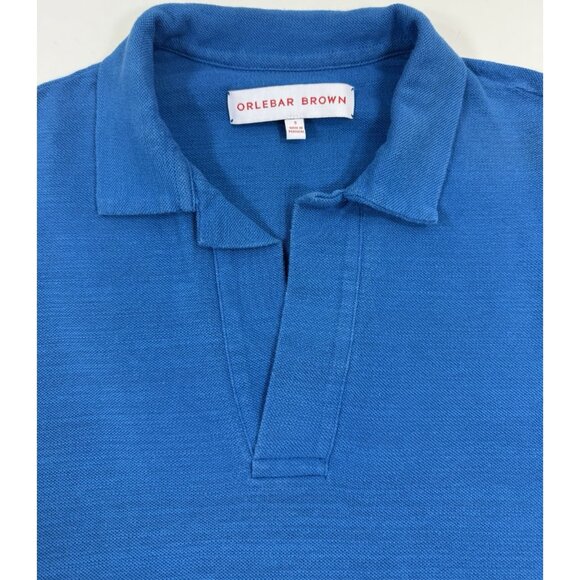 Orlebar Brown Mens Polo Shirt Size Small Blue Short Sleeve Portugal Casual - Picture 1 of 11